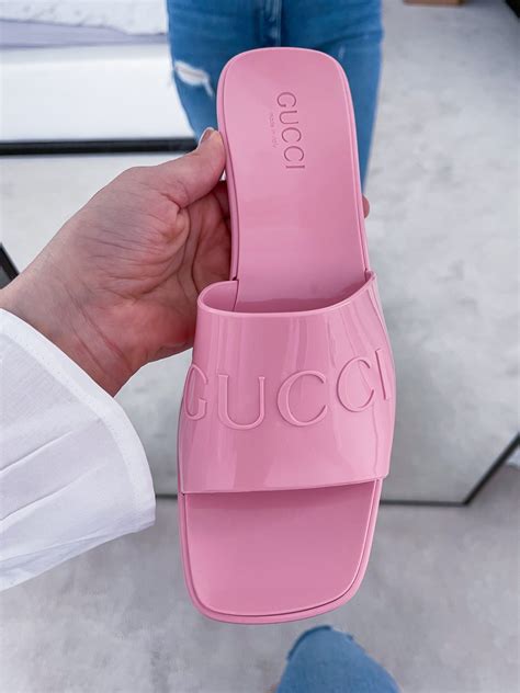 gucci brown platform sandals|gucci platform jelly sandals.